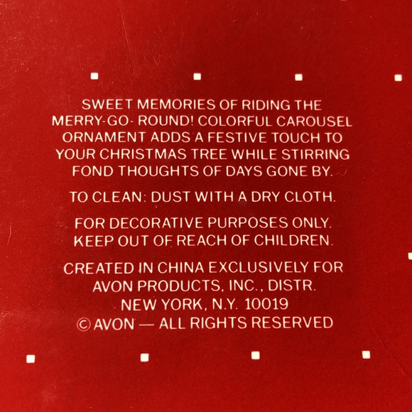 Vintage Avon The Gift Collection Carousel Ornament Regal Elephant - Picture 6 of 9